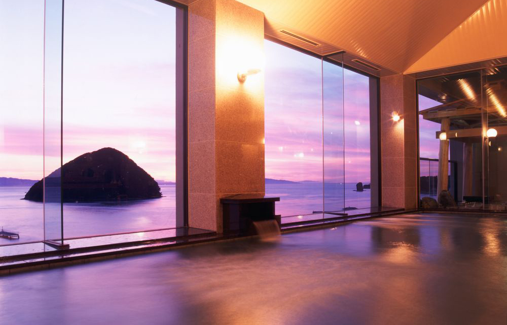 大浴場からの夕景